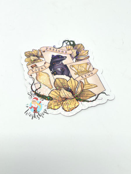 "Loyal, Patient, & True"  3-inch Sticker