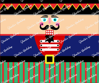 Nutcracker Tumbler Template | Seamless Tumbler Wrap | The Steel Magnolia 32 oz. Plump | SVG PNG JPG Studio3