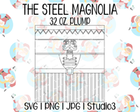 Nutcracker Tumbler Template | Seamless Tumbler Wrap | The Steel Magnolia 32 oz. Plump | SVG PNG JPG Studio3