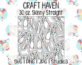 Ballet Burst Template | Craft Haven 30 oz. Skinny Straight | SVG PNG JPG Studio3