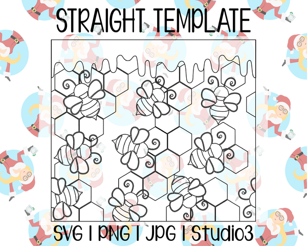 Bee Burst Template | Straight Resizable | SVG PNG JPG Studio3
