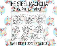 Bee Burst Template | The Steel Magnolia 24 oz. Plump/Hydrofit | SVG PNG JPG Studio3