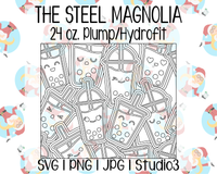 Boba Burst Template | The Steel Magnolia 24 oz. Plump/Hydrofit | SVG PNG JPG Studio3