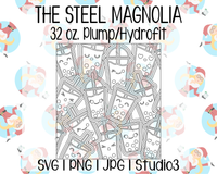 Boba Burst Template | The Steel Magnolia 32 oz. Plump/Hydrofit | SVG PNG JPG Studio3