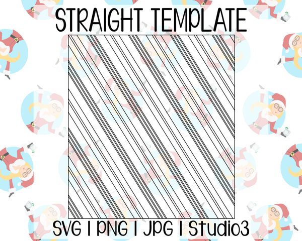 Candy Cane Stripes Template | Straight | SVG PNG JPG Studio3