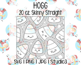 Candy Corn Burst Template | Hogg 20 oz. Skinny Straight | SVG PNG JPG Studio3