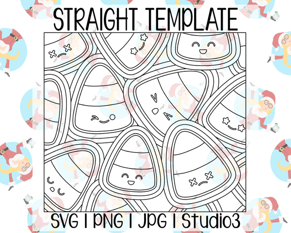 Candy Corn Burst Template | Straight Resizable | SVG PNG JPG Studio3