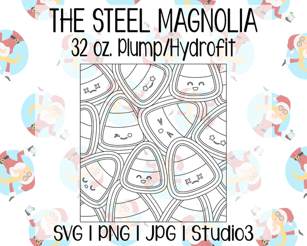 Candy Corn Burst Template | The Steel Magnolia 32 oz. Plump/Hydrofit | SVG PNG JPG Studio3