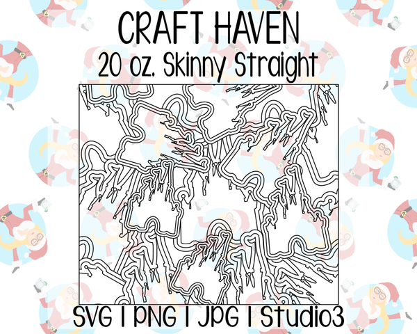 Castle Burst Template | Craft Haven 20 oz. Skinny Straight | SVG PNG JPG Studio3