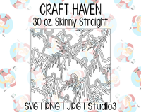 Castle Burst Template | Craft Haven 30 oz. Skinny Straight | SVG PNG JPG Studio3