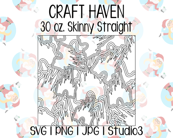 Castle Burst Template | Craft Haven 30 oz. Skinny Straight | SVG PNG JPG Studio3
