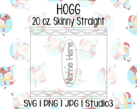 Crayon Tumbler Template | Hogg 20 oz. Skinny Straight | SVG PNG JPG Studio3
