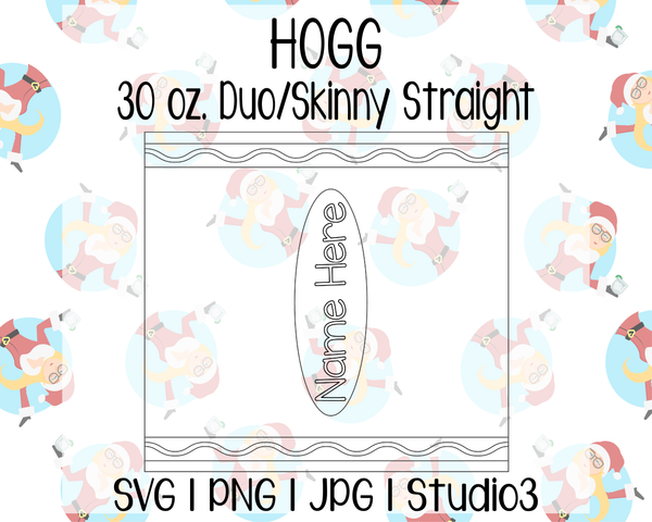 Crayon Tumbler Template | Hogg 30 oz. Skinny/Duo | SVG PNG JPG Studio3