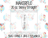 Crayon Tumbler Template | MakerFlo 20 oz. Skinny Straight | SVG PNG JPG Studio3