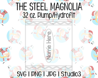 Crayon Tumbler Template | The Steel Magnolia 32 oz. Plump/Hydrofit | SVG PNG JPG Studio3
