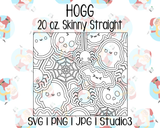 Cute Halloween Burst Template | Hogg 20 oz. Skinny Straight | SVG PNG JPG Studio3