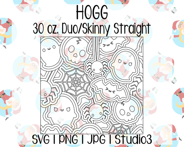 Cute Halloween Burst Template | Hogg 30 oz. Skinny Straight | SVG PNG JPG Studio3