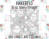 Cute Halloween Burst Template | MakerFlo 30 oz. Skinny Straight | SVG PNG JPG Studio3