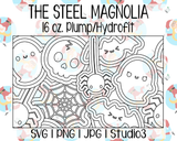 Cute Halloween Burst Template | The Steel Magnolia 16 oz. Plump/Hydrofit | SVG PNG JPG Studio3