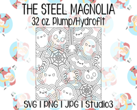 Cute Halloween Burst Template | The Steel Magnolia 32 oz. Plump/Hydrofit | SVG PNG JPG Studio3