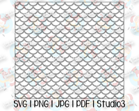 Mermaid Scales Tumbler Template | Stencil | Seamless Tumbler Wrap | Straight Resizable | Fits Hogg, MakerFlo, and more | SVG PNG JPG Studio3