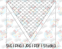 V-Split Mermaid Scales Tumbler Template | Stencil | Seamless Tumbler Wrap | Straight Resizable | Fits Hogg, MakerFlo, and more | SVG PNG JPG Studio3