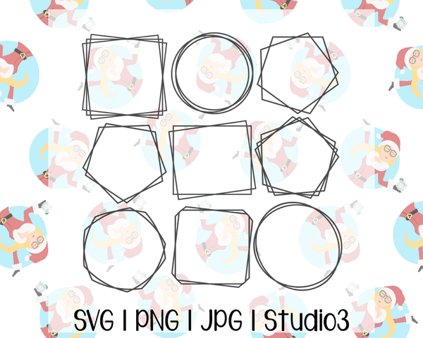 Frames Set Cut File | SVG PNG JPG Studio3