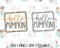 "Hello Pumpkin" Cut File and Printable | SVG PNG JPG Studio3