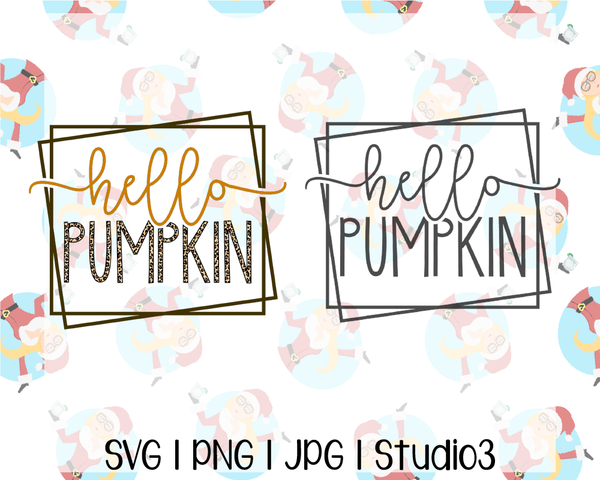 "Hello Pumpkin" Cut File and Printable | SVG PNG JPG Studio3