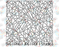 Stained Glass Geometric Tumbler Template | Stencil | Seamless Tumbler Wrap | Straight Resizable | Fits Hogg, MakerFlo, and more | SVG PNG JPG Studio3