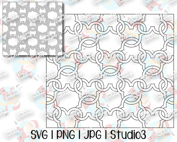 Mouse Weave Tumbler Template | Stencil | Seamless Tumbler Wrap | Straight Resizable for Hogg, MakerFlo, and more | SVG PNG JPG Studio3