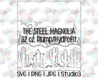 Desert Scene Tumbler Template | Stencil | Seamless Tumbler Wrap | The Steel Magnolia 32 oz. Plump/Hydrofit | SVG PNG JPG Studio3