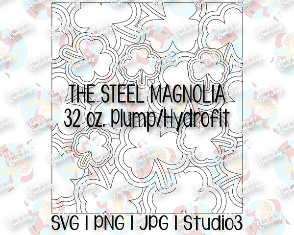 Shamrock Burst Template | Seamless Tumbler Wrap | The Steel Magnolia 32 oz. Plump/Hydrofit | SVG PNG JPG Studio3