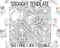 Leaves & Pumpkins Burst Template | Straight | SVG PNG JPG Studio3