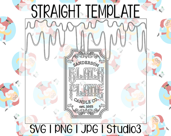 Black Flame Burst Template | Straight Resizable | SVG PNG JPG Studio3