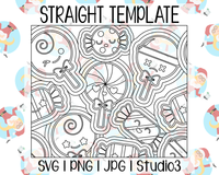 Candy Burst Template | Seamless Tumbler Wrap | Straight Resizable | SVG PNG JPG Studio3