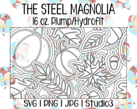 Leaves & Pumpkins Burst Template | The Steel Magnolia 16 oz. Plump/Hydrofit | SVG PNG JPG Studio3