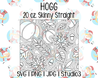 Leaves & Pumpkins Burst Template | Hogg 20 oz. Skinny Straight | SVG PNG JPG Studio3