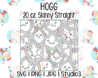 Kawaii Leaves Burst Template | Hogg 20 oz. Skinny Straight | SVG PNG JPG Studio3