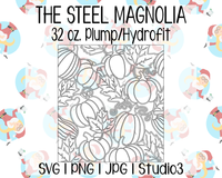 Pumpkins Burst Template | The Steel Magnolia 32 oz. Plump/Hydrofit | SVG PNG JPG Studio3