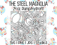 Leaves & Pumpkins Burst Template | The Steel Magnolia 24 oz. Plump/Hydrofit | SVG PNG JPG Studio3