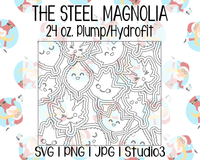 Kawaii Leaves Burst Template | The Steel Magnolia 24 oz. Plump/Hydrofit | SVG PNG JPG Studio3