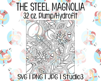 Leaves & Pumpkins Burst Template | The Steel Magnolia 32 oz. Plump/Hydrofit | SVG PNG JPG Studio3