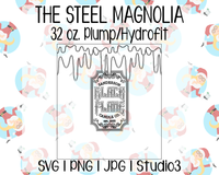 Black Flame Burst Template | The Steel Magnolia 32 oz. Plump/Hydrofit | SVG PNG JPG Studio3