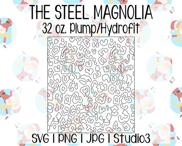 Seamless Leopard Template | The Steel Magnolia 32 oz. Plump/Hydrofit | SVG PNG JPG Studio3