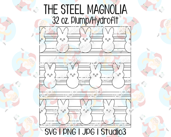 Peeps Stripes Burst Tumbler Template | Seamless Tumbler Wrap | The Steel Magnolia 32 oz. Plump/Hydrofit | SVG PNG JPG Studio3