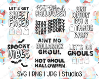 Halloween Bundle | Hot Ghoul Halloween | Let's Go Ghouls | Stay Spooky | Spooky Vibes | Digital Download | SVG PNG JPG Studio3