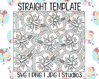 Hibiscus Burst Tumbler Template | Straight | SVG PNG JPG Studio3