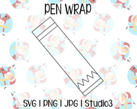 Pencil Template | Pen Wrap | SVG PNG JPG Studio3