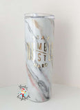 20 oz. Skinny Marble "Stay Humble, Hustle Hard"